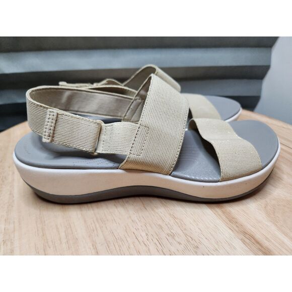 Clarks Cloudsteppers Arla Jacory Sandals Women's Size 9 Soft Gold - Picture 4 of 7